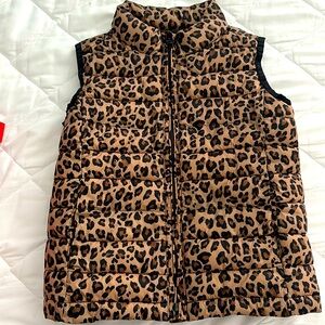 Girls Gap leopard vest